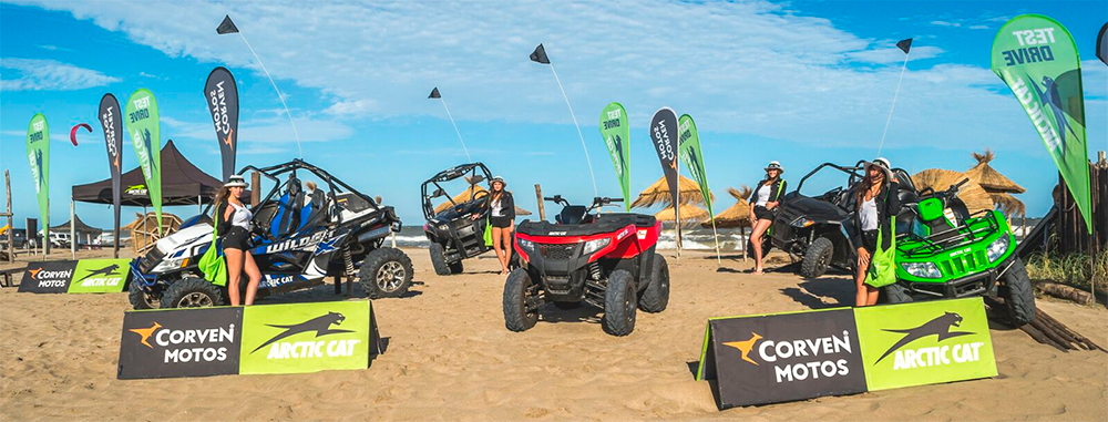 Corven Motos estuvo en pinamar con el Arctic Cat Summer Experience