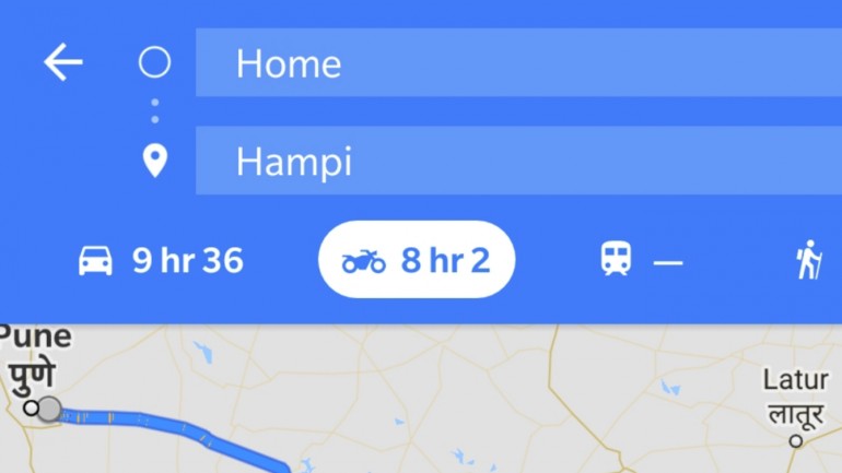 Google Maps versión para motos