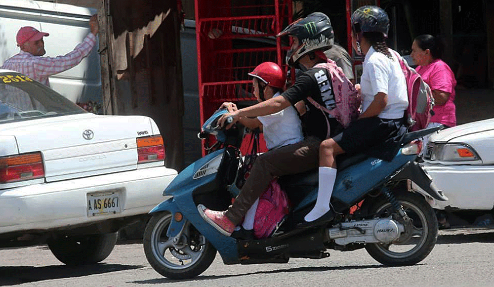 Los niños y los accidentes viales en moto