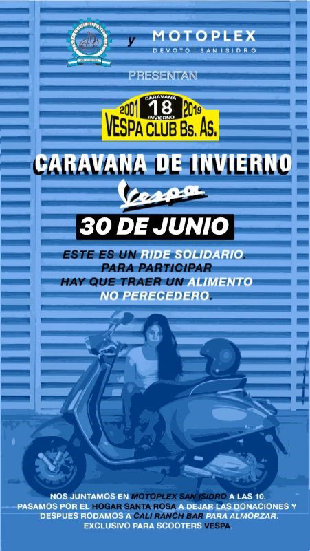 Caravana solidaria de invierno Vespa